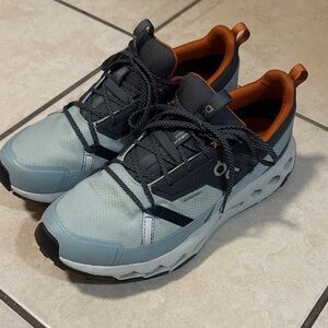 On Running Men's Gray and Orange Athletic Shoes